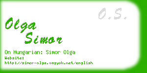 olga simor business card